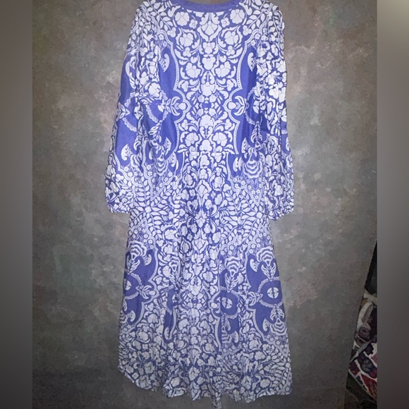 Boden Blue and White Long Sleeve Dress size 12 us - Picture 4 of 5